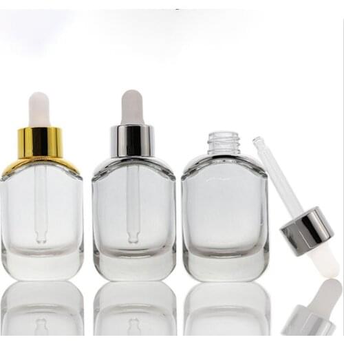 New Item 200 x 30ml Transparent Glass Drop Bottle 1oz Glass Perfume E liquid Jars 30cc Clear Glass Dropper Bottle Pipette