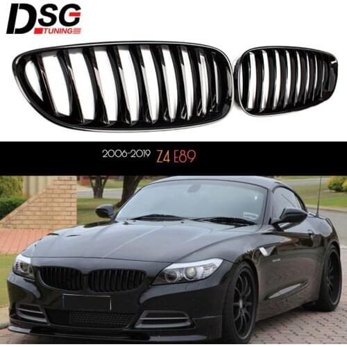 Glossy Piano Black Front Replacement Kidney Bumper Grill for BMW Z4 E89 2009 - 2016 Coupe Roadster Perfect Fitment Shiny Paint