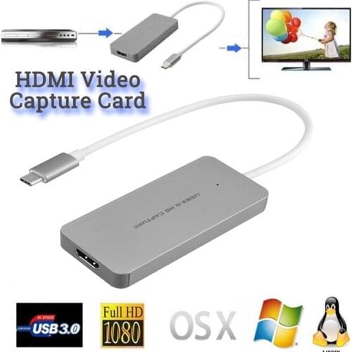 YUY2 MJPEG Type C Video Card GAME LIVE VIDEO CAPTUR CARD USB 3.0 C Type-C Gaming Camera Video Recorder for MAC ps4 Win Linux pc