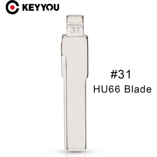 KEYYOU 10pcs/lot 31 KD Key Blade HU66 HAA Uncut Flip Car Key #31 Blade for VW Passat Bora Seat Skoda KEYDIY for KD900 Machine