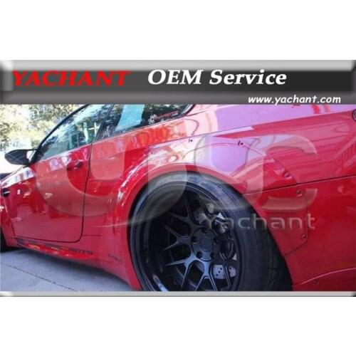 FRP Fiber Glass Fender Kit 8pcs Fit For 2007-2013 E92 E93 M3 LB LP Style Front and Rear Wide Over Fender Flare