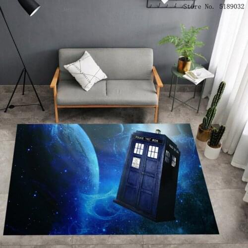 Doctor Who Carpet Sci-Fi TV Series Floor Mat Outer Space Starry Sky Bathroom Kitchen Dust Rug 3D Printing Cartoon Carpet Rug Mat