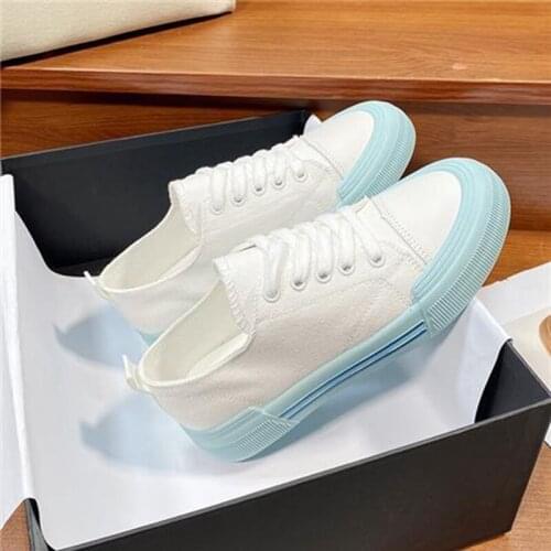 Cream Canvas White Shoes 2021 New South Korean Version of The Little White Shoes Womens Summer Thin Personalized Shoes INS