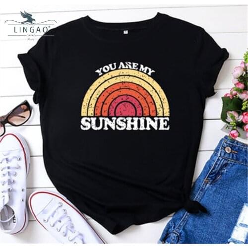 Женские хлопковые футболки LINGAO China At AliExpress