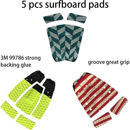 SUP Deck Traction Pad 5 Piece Premium EVA with Grip Surfboard Longboard Paddle Board 3M Adhesive Foot Pads Hot Quality New Sale