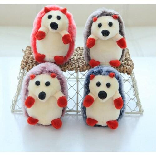 4Colors , Size 10CM NEW Hedgehog Plush Pendant, Animal Stuffed Hedgehog Key chain TOY, Kids Plush TOY , Bouquet Plush Dolls