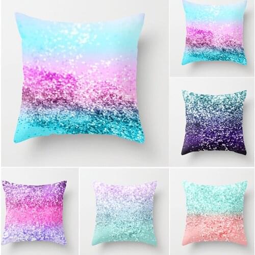 Peach Skin velvet Throw Pillow Case Sofa Living Room Decoration Home Decor Gradient Cushion Cover Not Sequin