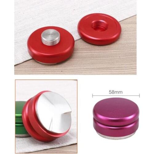 58mm Coffee Tamper Adjustable Stainless Steel Coffee Espresso Tamper Macaron Three Angled Slopes Base Thread Distribution Tools