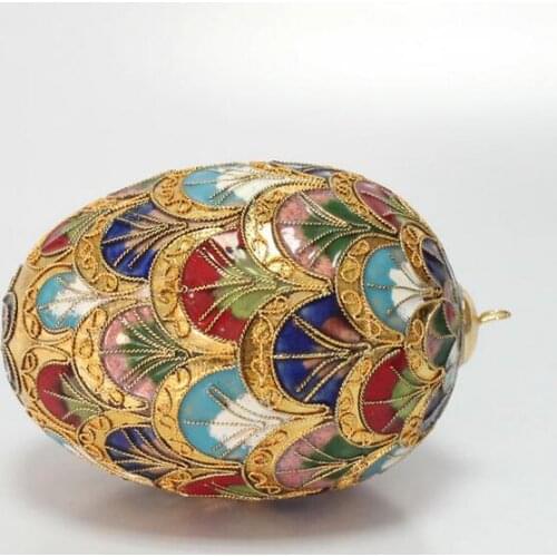 Cloisonne enamel egg Christmas pendant tourist souvenir