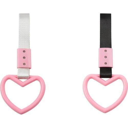Hand-pull Ring Pink Subway Train Bus Handle Hand Strap Charm Drift Car Warning Interior Exterior Decoration for Girls