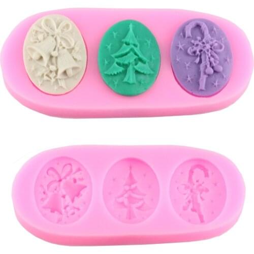 Silicone Cake Decorating Mold Fondant Chocolate Cupcake Moulds Soap Candle Molds Christmas Kitchen Baking Supplies CT034