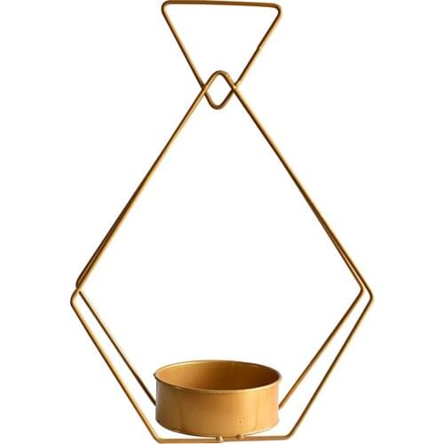 Flower Stand Wedding Table Decorations Gold Ornaments 2 Pcs Iron For Reception Tables Centerpieces Geometric Durable DIY Metal