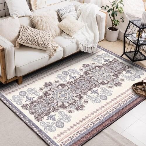 Retro Vintage Carpet Persian Carpet Living Room Bedroom Mat Anti-slip Area Carpet Absorbent Boho Carpet