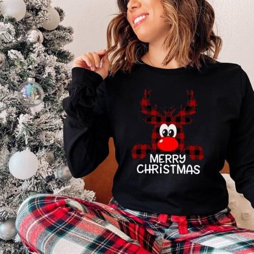 Womens Christmas Sweatshirt Its The Most Wonderful Time of The Year Shirts Hoodie Merry Christmas Buffalo Plaid Trees Pullover