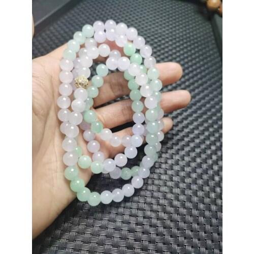 Natural 7A Myanmar green jade bracelet bangle jadite jade108 beads bracelets for women amber jade jewelry 10mm necklace