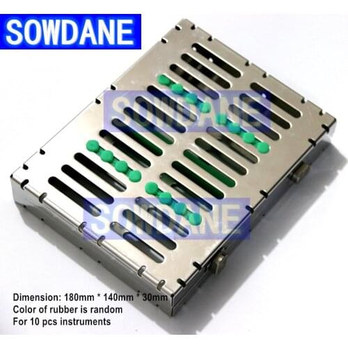 1 piece Dental stainless steel disinfection placing box tray for 10 pcs dental instrument for instrument disinfection plate