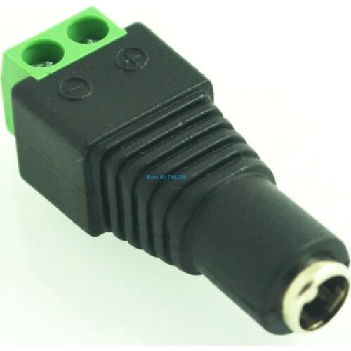 10Pcs 12V 2.1 x 5.5mm DC Power Female Plug Jack Adapter Connector Plug for CCTV single color LED Light
