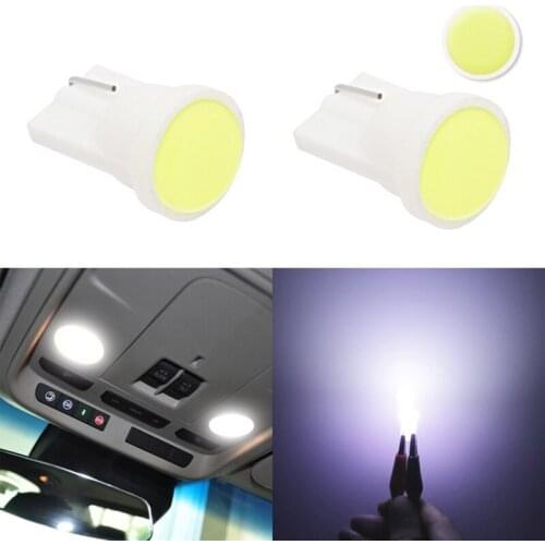 100pcs wholesale Car Interior LED T10 COB W5W 168 Wedge Door Instrument Side Bulb Lamp Car Light White Blue Green Red Yellow 12V