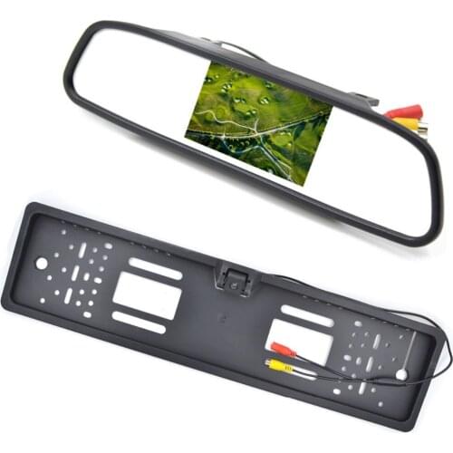 4.3 Inch LCD Car Monitor Monitor with Car Camera EU number plate camera