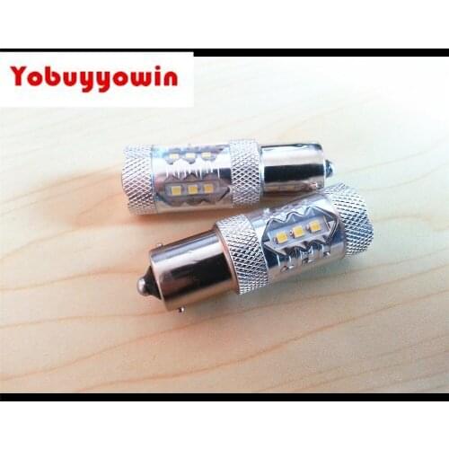 Frete gratis 2 pecas15w 1156 p21w ba15s samsung chip alta potencia smd novo super branco nao- polaridade comparado com cree Chip