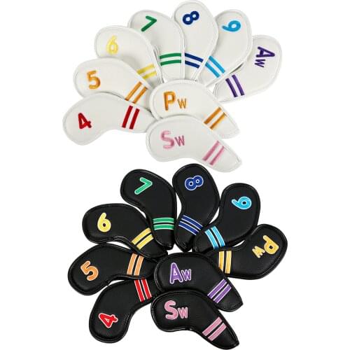 Colorful Number Golf Iron Head Covers Iron Headovers Wedges Covers 4-9 ASP 9pcs Golf Wedges Headcovers Golf Training Equipment