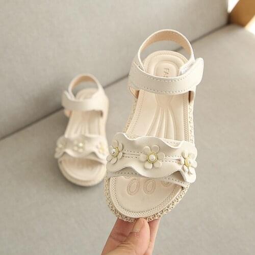 2020 new childrens summer sandals girls soft bottom non-slip flower princess sandals baby fashion sandals
