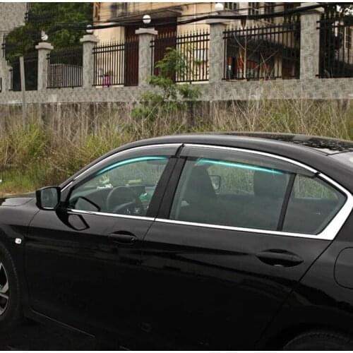 For Honda Accord 2008-2017 4PCS Car Door Window Wind Visor Moulding Awnings Shield Rain Sun Wind Guard Vent Shade