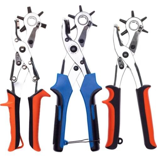 Belt Hole Puncher, Labor Saving, Easily Punches Perfect Round / Oval Holes, Leather Hole Punch for Watch, Shoe, Bag Strap