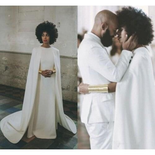 Elegant Black Girl A Line Evening Dresses With Cape Turkey Middle East Bridal Muslim Vestido De Noiva Prom Formal Party Dress