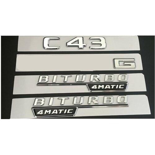 Chrome SL65 FOR A M G V12 BITURBO Trunk Fender Badges Emblems Emblem