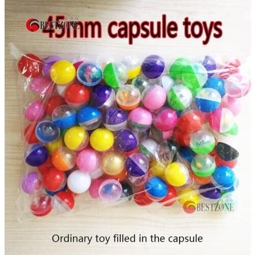 50Pcs/Lot 45MM Surprise Ball Toy Capsules With Different Toy Inside Rubber Or Plastic Figure Dolls For Kids Gift Vending Machine