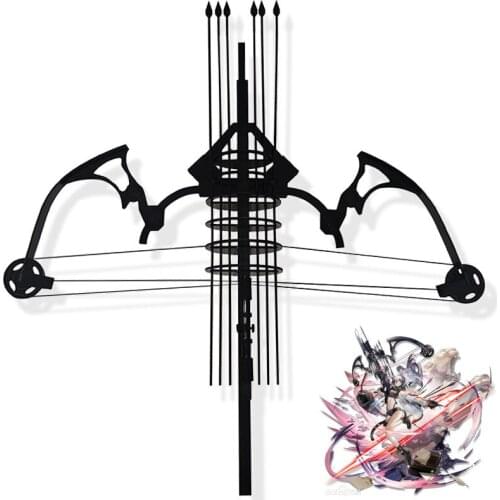 Hot China Game Arknights Black Schwarz Amiya Cosplay Costume Prop Weapon Bow and Arrow PVC Props for Halloween Christmas Party