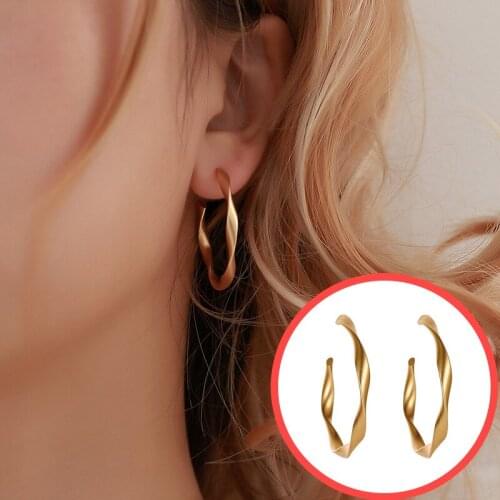 Fashion Gold Metal Drop Earrings for Women Steam Punk Big Round Design Statement Womens Earrings Geometric Jewelry