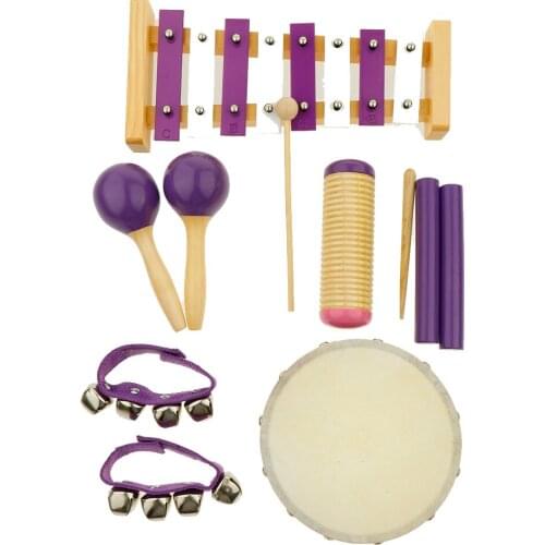 11pcs Musical Instruments Toy Set for Toddler, Preschool and Children, 8 Kinds