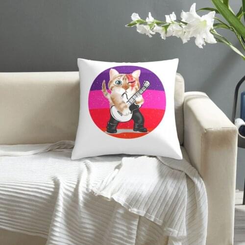 I Love My Fur Babies,cat pattern print Cushion Cover Decorative Pillowcase Chair Seat Square Car Pillow