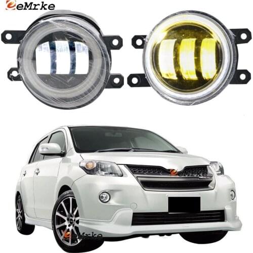 2Pcs Car Full Led Angel Eye DRL Driving Lights for Toyota Ist XP110 2007-2016 Anti Fog Lights Projection Lens Car Accessories