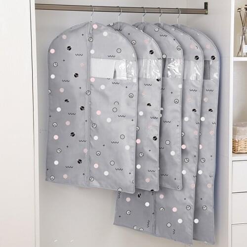 1 Piece Printed Clothing Dust Cover Colorful Suit Protector Bag Household Coat Storage Cover Closet Garment Coat Protector Case
