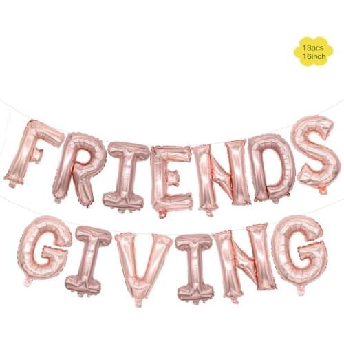 1set Friends Giving Aluminum Foil Balloon Birthday Party Graduation Ceremony Decorations Fellowship Balloon supply Thanksgiving
