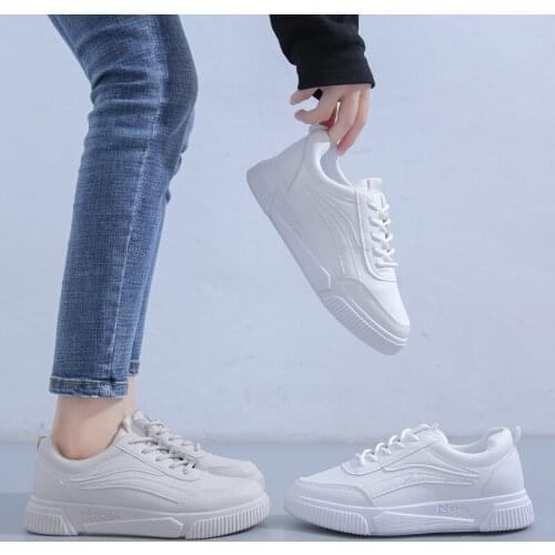 Womens shoes casual all-match autumn running comfortable breathable non-slip elastic white explosion vulcanized white shoes