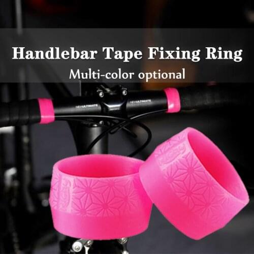 Bike Silicone Plug Rubber Anti-Skip Road Bike Plugs For Bar Tape Waterproof Wear Resistant Oudoor Strap Silicone Ring 1 Pair