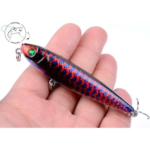 1Pcs/Lot 8cm/8.8g Lifelike Pencil Fishing Lure TopWater Artificial Hard Baits Wobblers Crankbait Pesca Isca For Sea Lake Fishing