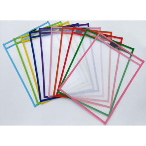 10Pcs Dry Erase File Folder Document Bag For Reusable Writing And Wiping Bags For Office And School Supplies