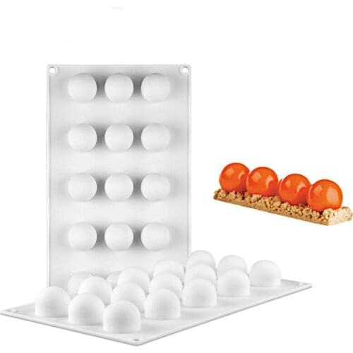 15 Even Spherical Silicone Cake Mold Chocolate Mousse Cake Decorating Moulds Diy 3d Candy Bar Fondant Molds