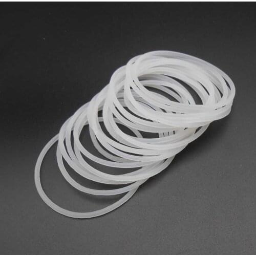 20PCS 2MMX50MM Silicone Rubber Drive belt Pulley Model Motor DIY Toys 2MM X 50MM Inner diameter: 46MM White NEW DIY *FD465X20