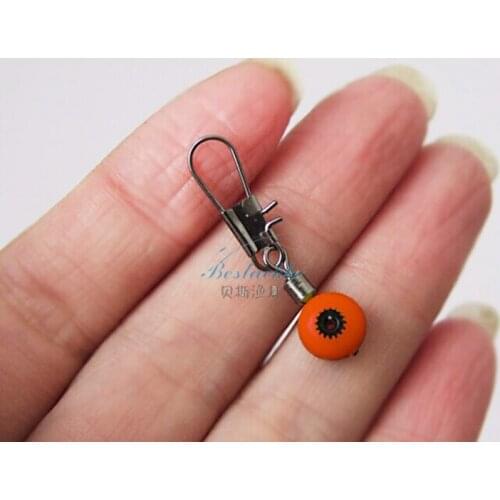 200pcs Space Bean Connector Fishing Rolling Swivel With Interlock Snap Connector Fishing Swivel Terminal Fishing Tackle Free Pos