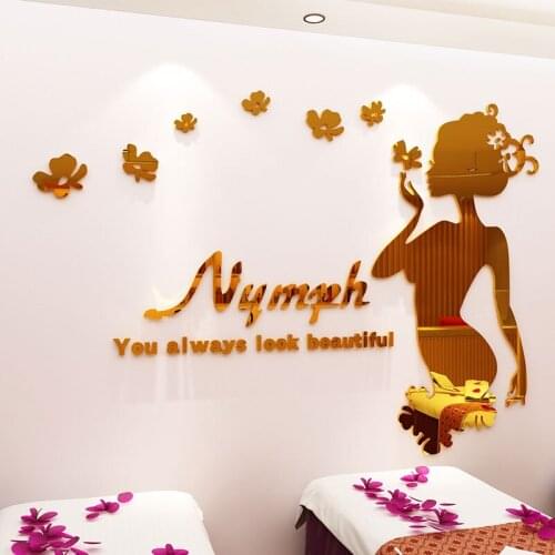 Nordic acrylic 3D stereo wall sticker home decoration INS sofa TV Background wall living room Study room Creative goddess
