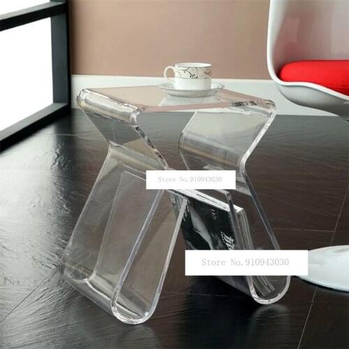 Acrylic Transparent Small Tea Table Book Magazine Shelf Creativity Colorful Office Reception Room Living Room Modern Tea Table