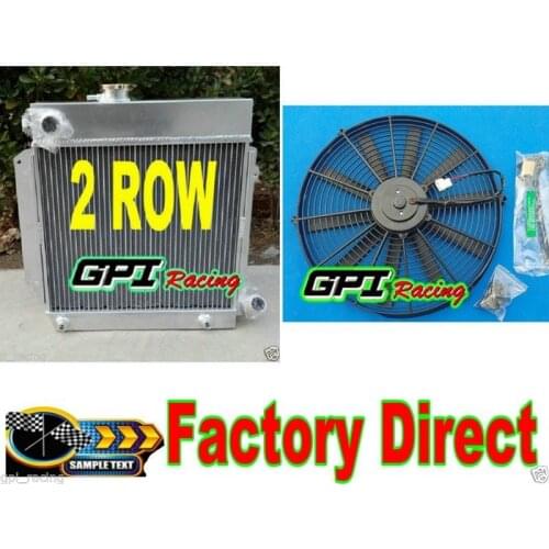 ALUMINUM RADIATOR + FAN FOR BMW 02 E10 2002/1802/1602/1600/1502 TII/TURBO AT/MT