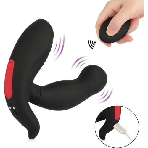 Wireless Remote Prostate Massage Vibrator 9 Mode Vibrating Anal Plug G Spot Stimulation Butt Plug Erotic Adult Products for Man