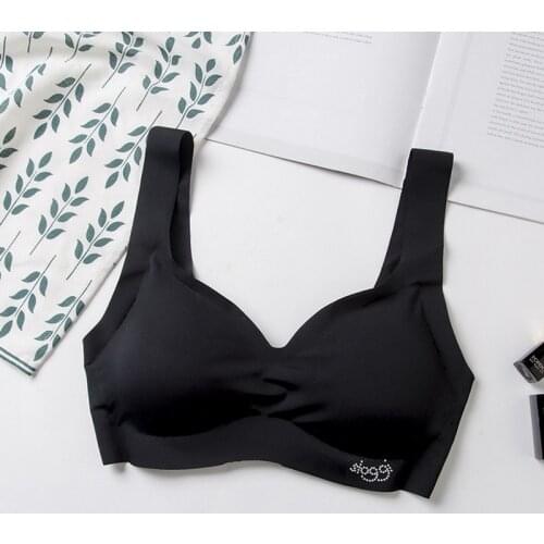 Seamless Fitness Candy Women Underwear Cooling Gathers Shock-Proof Thin Pad Sexy Push Up Bra Female Intimate Bralette Lingerie